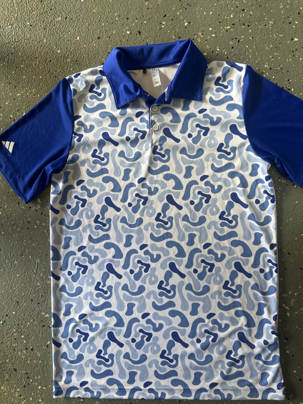 adidas Junior Boys Camo Printed Golf Polo Shirt XL